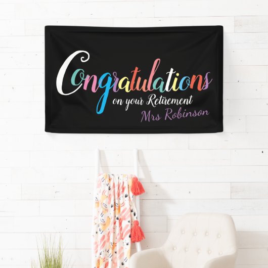 Gefeliciteerd met de pensionering van leraren spandoek (Insitu)