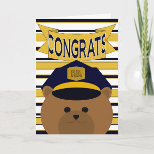 Gefeliciteerd met de politie / agent kaart