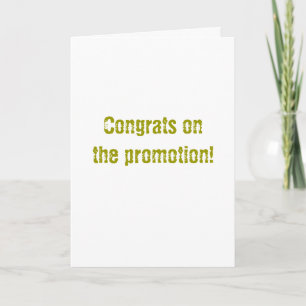 Gefeliciteerd met de promotie! kaart