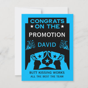 Gefeliciteerd met de promotie kaart