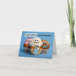 Gefeliciteerd met de promotie van Kantoor Cupcakes Feestdagen Kaart