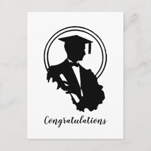 Gefeliciteerd met de retro afstuderen briefkaart