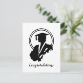Gefeliciteerd met de Retro Afstuderen Briefkaart (Staand voorkant)