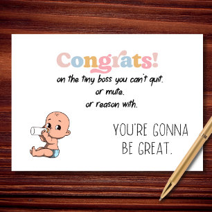 Gefeliciteerd met de Tiny Boss You Can't Stop Kaart