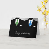 Gefeliciteerd met de trouwerij van de twee bruideg kaart (Gele Bloem)