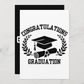 Gefeliciteerd met de uitnodiging voor het Afstuder (Voorkant / Achterkant)