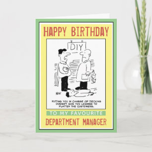 Gefeliciteerd met de verjaardag van een manager. kaart