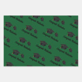 Gefeliciteerd met de viering van groene afstuderen inpakpapier vel (Voorkant 2)