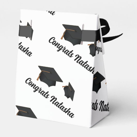 Gefeliciteerd met de viering van het afstuderen bedankdoosjes (Achterkant)