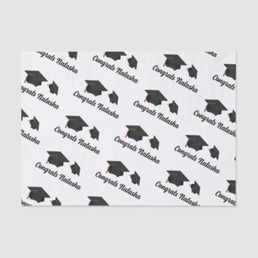 Gefeliciteerd met de viering van het afstuderen tissuepapier (Voorkant)