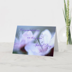 Gefeliciteerd, met deze speciale dag kaart