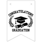 Gefeliciteerd met diploma banner vlaggenlijn (Derde vlag)