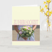 Gefeliciteerd met Duitse bruiloft Kaart (Gele Bloem)