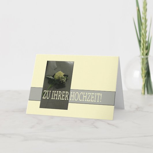 Gefeliciteerd met Duitse bruiloft Kaart (Voorkant)