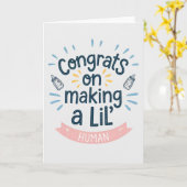 Gefeliciteerd Met Een Klein Mensje Maken Funny Zwa Kaart (Gele Bloem)