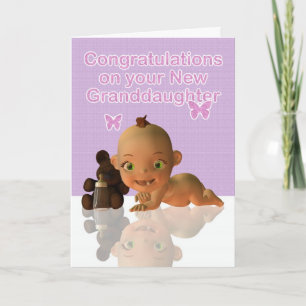 Gefeliciteerd met een mooie kleindochter kaart