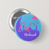 Gefeliciteerd met Eid Mubarak Ronde Button 5,7 Cm (Voorkant /achterkant)