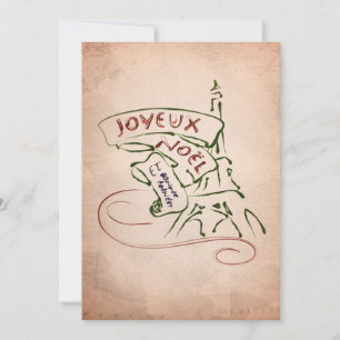 Gefeliciteerd met Eiffel Tower Christmas Card Feestdagenkaart