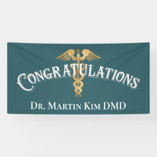 Gefeliciteerd met Elegant Doctor Medical Afstudere Spandoek