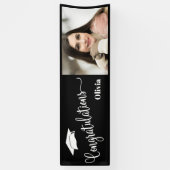 Gefeliciteerd met Elegant Photo Afstuderen Spandoek (Verticaal)