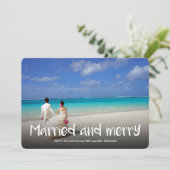 Gefeliciteerd met feestdag Foto eerste kerstmis Mo Kaart (Staand voorkant)