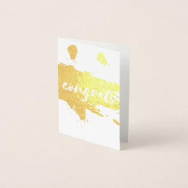 Gefeliciteerd met Folie penseelstreek Folie Kaarten