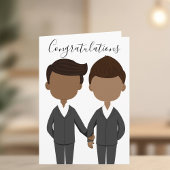Gefeliciteerd met Gay Wedding African American Man Kaart