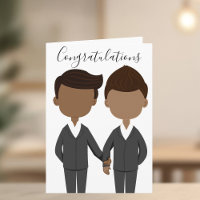 Gefeliciteerd met Gay Wedding African American Man