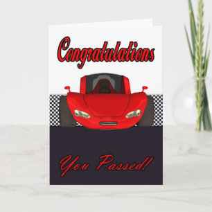 Gefeliciteerd met geslaagd rijexamen kaart