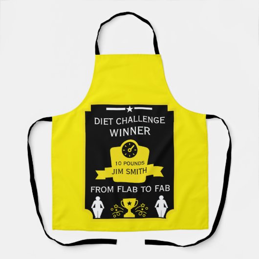 Gefeliciteerd met gewichtsverlies schort (Voorkant)