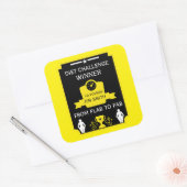 Gefeliciteerd met gewichtsverlies vierkante sticker (Envelop)