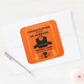 Gefeliciteerd met gewichtsverlies vierkante sticker (Envelop)