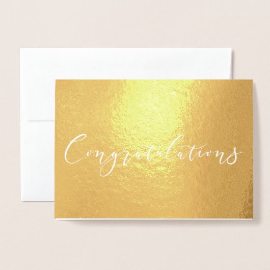 Gefeliciteerd met Gold Foil-compacte kaart (Voorkant met envelop)