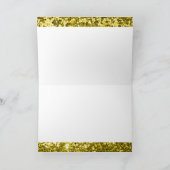 Gefeliciteerd met Gouden Glitters Mazel Tov Kaart (Binnen)