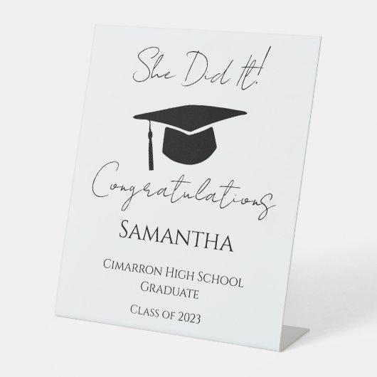 Gefeliciteerd met Graduation Party 2023 Reclamebord Met Voetstuk (Voorkant)