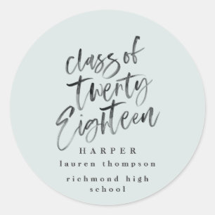 Gefeliciteerd met het afstudeerder foto afstuderen ronde sticker