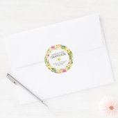 Gefeliciteerd met het Afstudeerder Yellow Daffodil Ronde Sticker (Envelop)