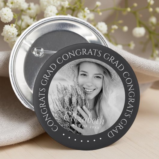 Gefeliciteerd met het Afstudeerders van Simple Mod Ronde Button 5,7 Cm