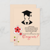 Gefeliciteerd met het afstuderen bedankkaart (Voorkant / Achterkant)