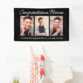 Gefeliciteerd met het Afstuderen Black 3 Photo Par Spandoek (Insitu)