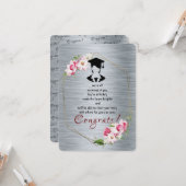 Gefeliciteerd met het afstuderen kaart (Voorkant / Achterkant in situ)