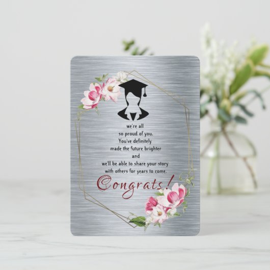 Gefeliciteerd met het afstuderen kaart (Staand voorkant)