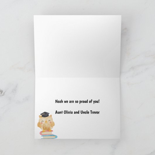 Gefeliciteerd met het Afstuderen Kindergarten van  Kaart (Binnen)