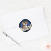 Gefeliciteerd met het afstuderen ronde sticker (Envelop)