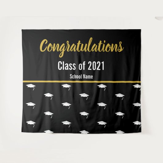 Gefeliciteerd met het Afstuderen van 2021 Wandkleed (Voorkant (horizontaal))