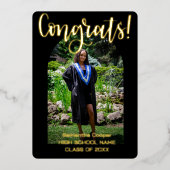 Gefeliciteerd met het Afstuderen van Arch Photo Af Folie Feestdagenkaart (Voorkant)