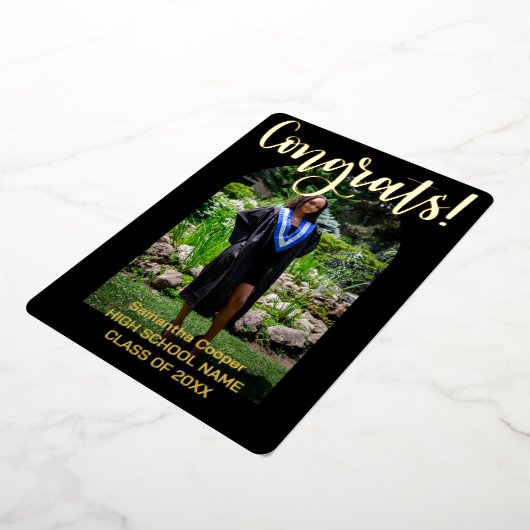 Gefeliciteerd met het Afstuderen van Arch Photo Af Folie Feestdagenkaart (Gedraaid)