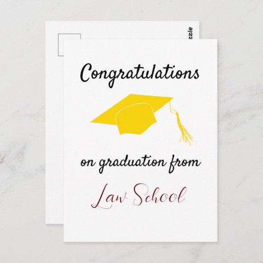 Gefeliciteerd met het afstuderen van de Kaart van  (Voorkant / Achterkant)