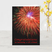 Gefeliciteerd met het Amerikaanse staatsburgerscha Kaart (Gele Bloem)