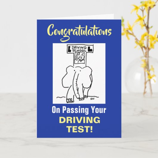 Gefeliciteerd met het behalen van de rijtest kaart (Gele Bloem)